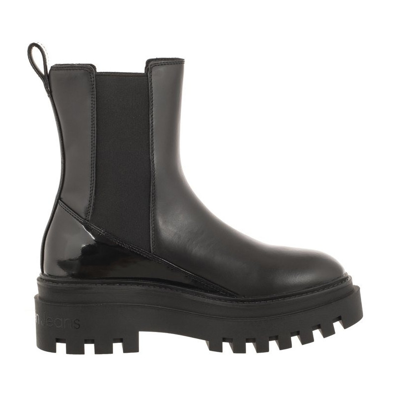 Calvin Klein Chunky Boot Chelsea Lth Mg Sat Triple Black YW0YW01286 0GT (CK413-b) kingad