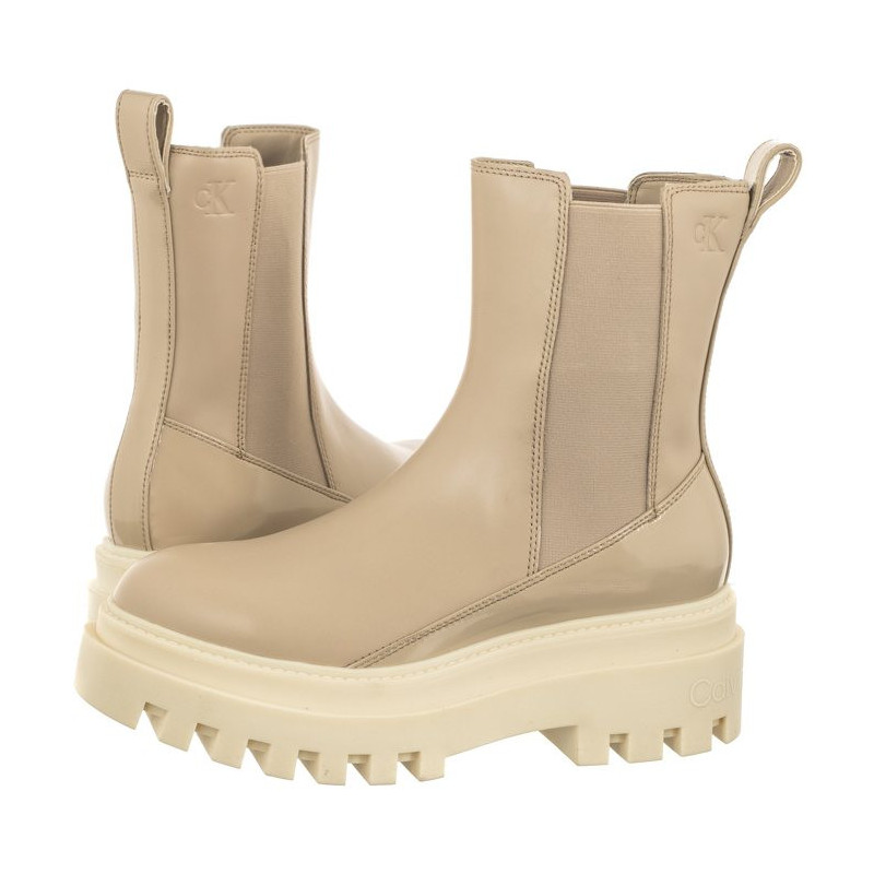 Calvin Klein Chunky Boot Chelsea Lth Mg Sat Cement YW0YW01286 PA5 (CK413-a) kingad