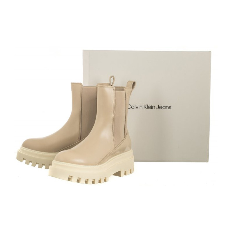 Calvin Klein Chunky Boot Chelsea Lth Mg Sat Cement YW0YW01286 PA5 (CK413-a) kingad