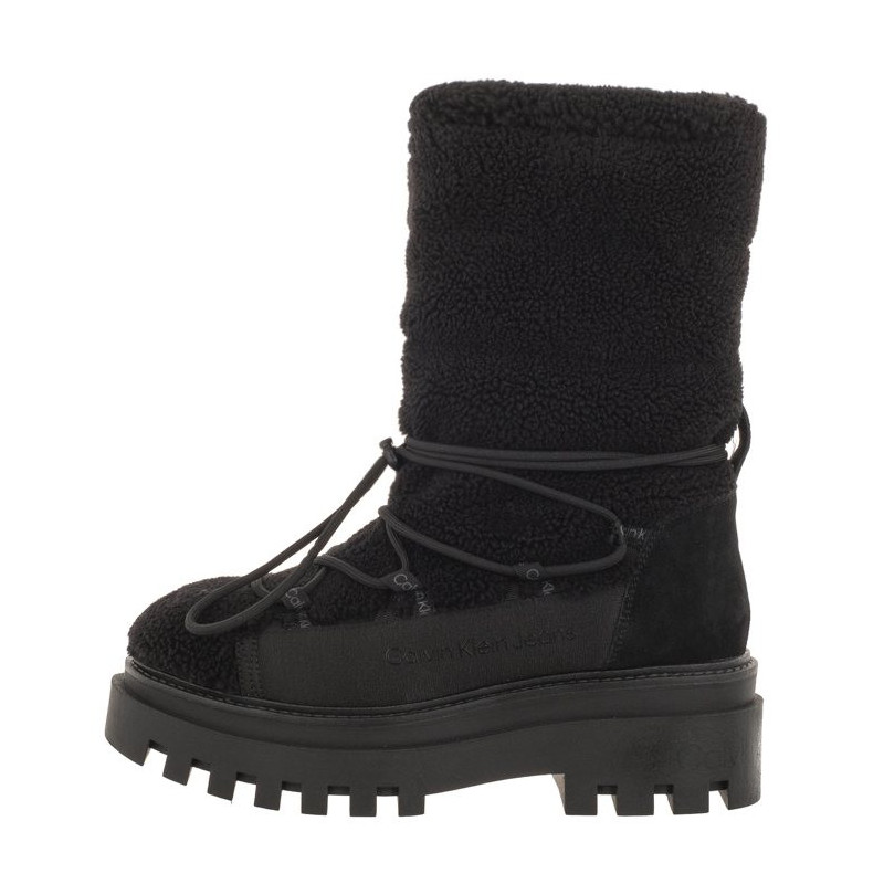 Calvin Klein Flatform Snow Boot Sherpa Wn Triple Black YW0YW01195 0GT (CK410-a) saapad