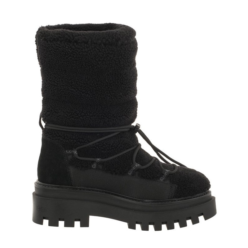 Calvin Klein Flatform Snow Boot Sherpa Wn Triple Black YW0YW01195 0GT (CK410-a) saapad