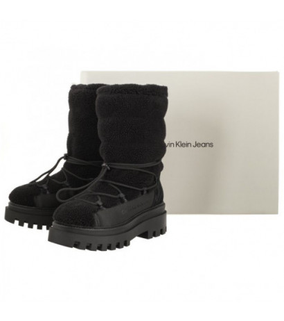 Calvin Klein Flatform Snow Boot Sherpa Wn Triple Black YW0YW01195 0GT (CK410-a) saapad