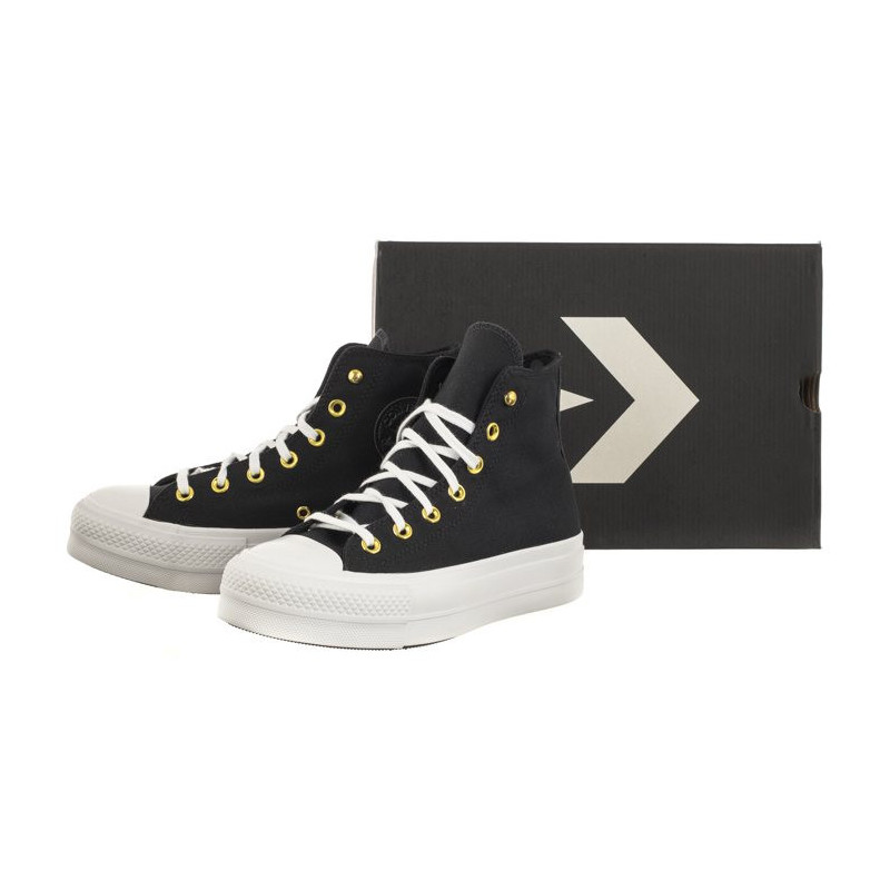 Converse CTAS Lift Hi Black/White/Gold A05453C (CO647-a) kingad