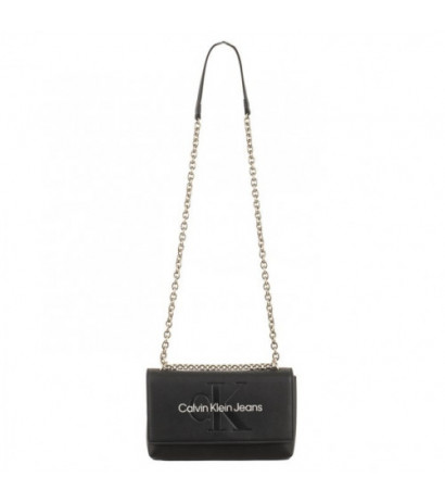 Calvin Klein Sculpted Ew Flap Conv25 Mono Black/Metallic Logo K60K611866 0GL (CK431-a) käekott