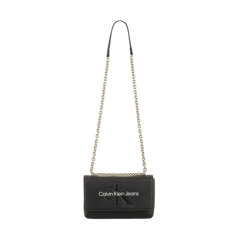 Calvin Klein Sculpted Ew Flap Conv25 Mono Black/Metallic Logo K60K611866 0GL (CK431-a) käekott