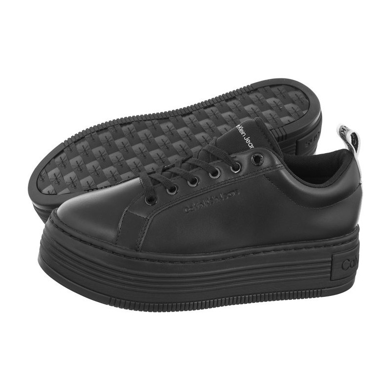 Calvin Klein Bold Flatf Low Laceup Lth In Lum Triple Black YW0YW01309 0GT (CK444-a) kingad