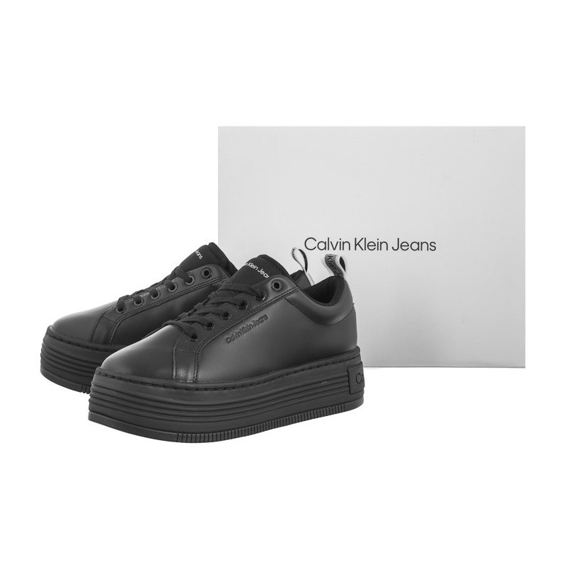 Calvin Klein Bold Flatf Low Laceup Lth In Lum Triple Black YW0YW01309 0GT (CK444-a) kingad