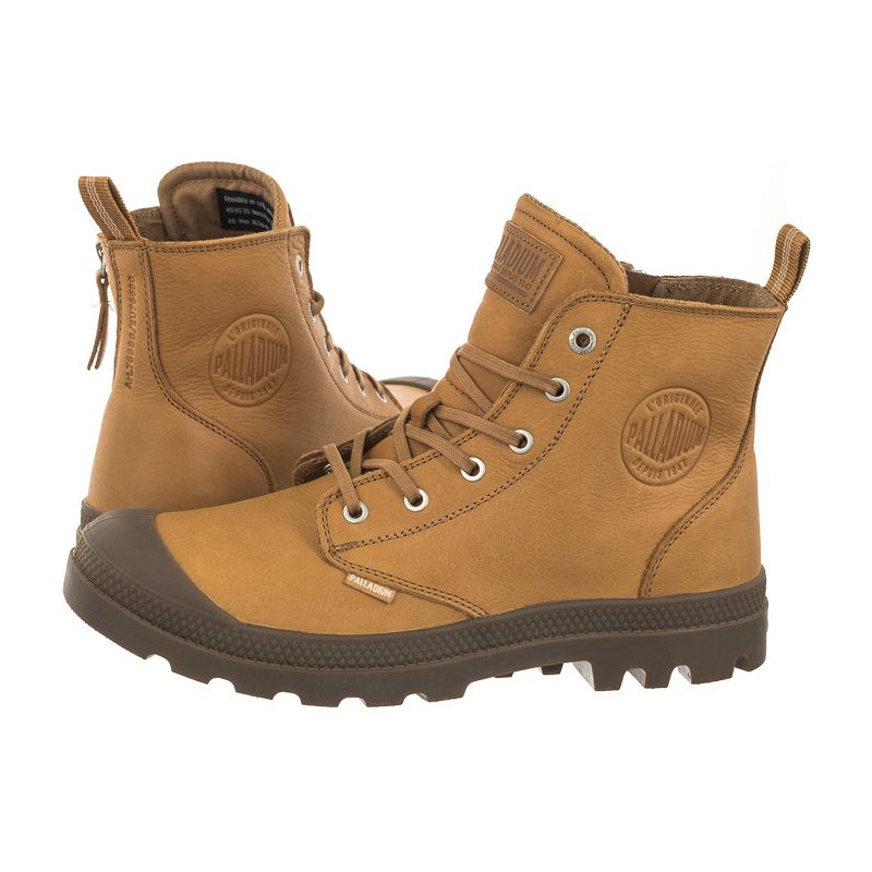 Palladium Pampa Zip Lth Ess Dear Brown 76888-252-M (PA64-d) saapad