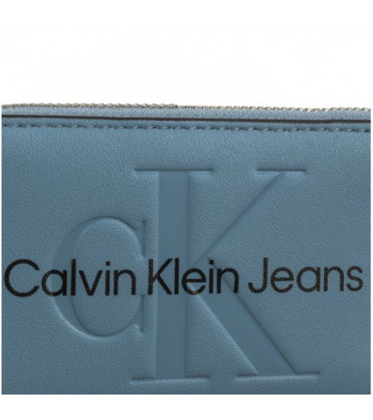 Calvin Klein Sculpted Med Zip Around Mono Blue Shadow Logo K60K607229 CEZ (CK121-e) käekott