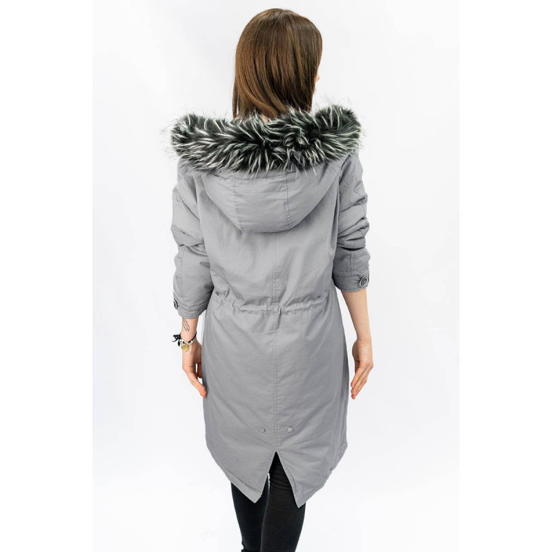 WINTER COTTON PARKA GREY (7085) striukė