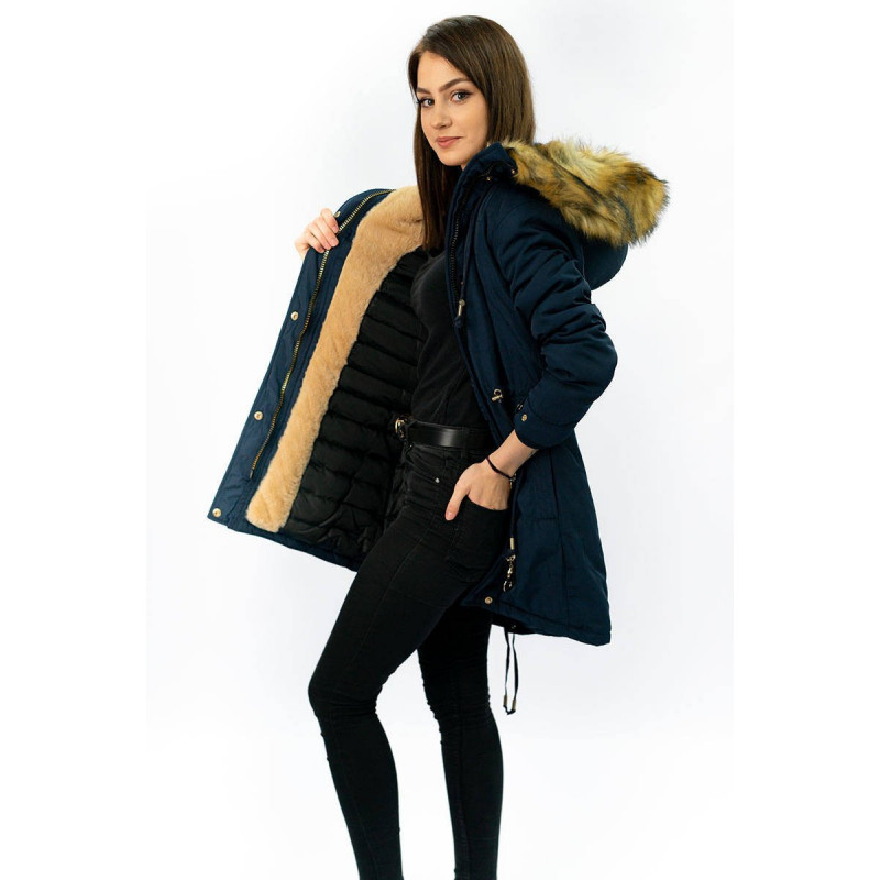 WINTER WARM PARKA NAVY BLUE (W165) striukė