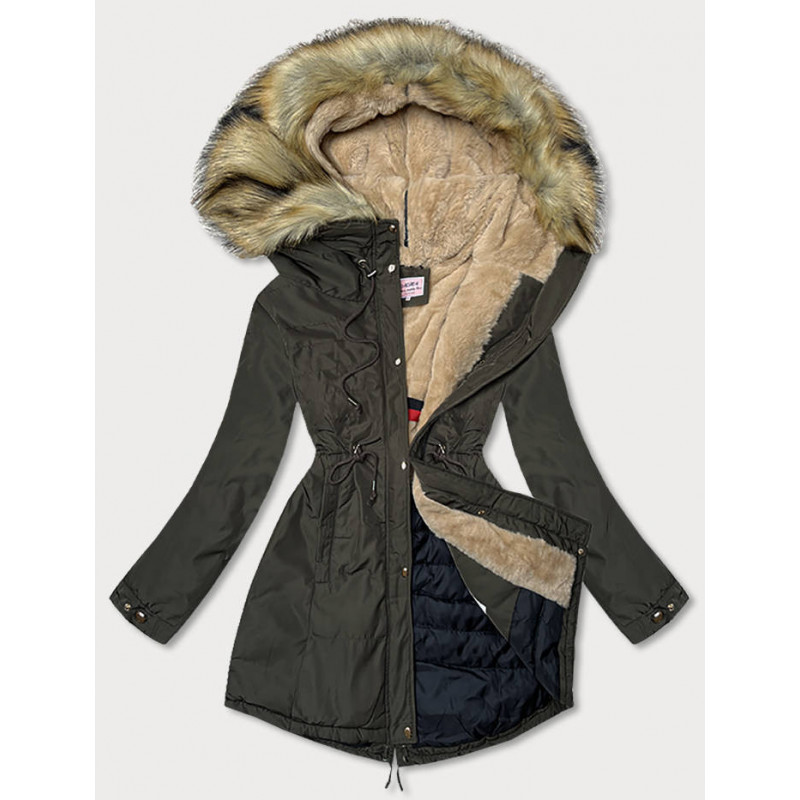 WINTER WARM PARKA KHAKI (W165) striukė