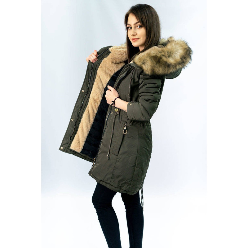 WINTER WARM PARKA KHAKI (W165) striukė