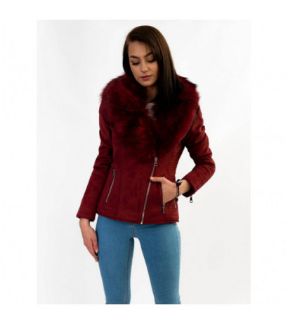 SUEDE MOTORCYCLE JACKET WINE (6501) striukė