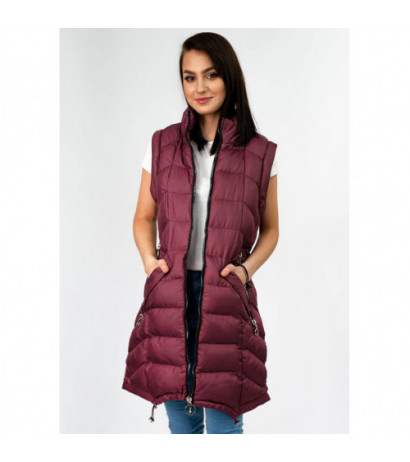 LONG HOODED JACKET WINE (W769) striukė