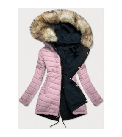 REVERSIBLE HOODED JACKET NAVY BLUE-PINK (W211) striukė