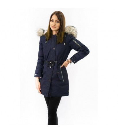 REVERSIBLE HOODED JACKET NAVY BLUE-PINK (W631) striukė