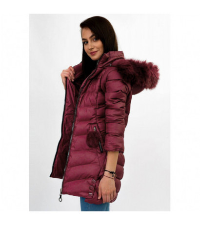 WINTER JACKET WITH DETACHABLE SLEEVES BURGUNDY (W761) striukė