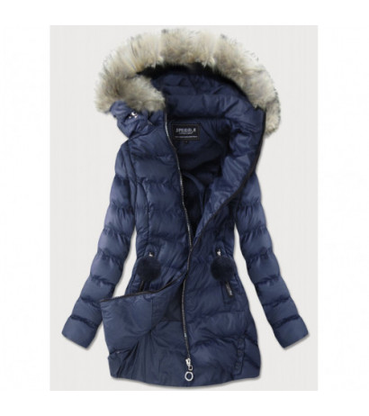 WINTER JACKET WITH DETACHABLE SLEEVES NAVY BLUE (W761) striukė