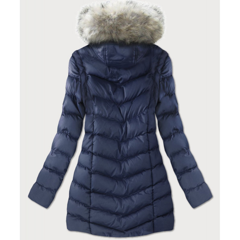 WINTER JACKET WITH DETACHABLE SLEEVES NAVY BLUE (W761) striukė