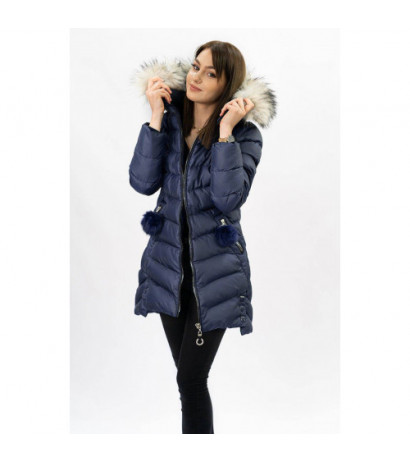 WINTER JACKET WITH DETACHABLE SLEEVES NAVY BLUE (W761) striukė