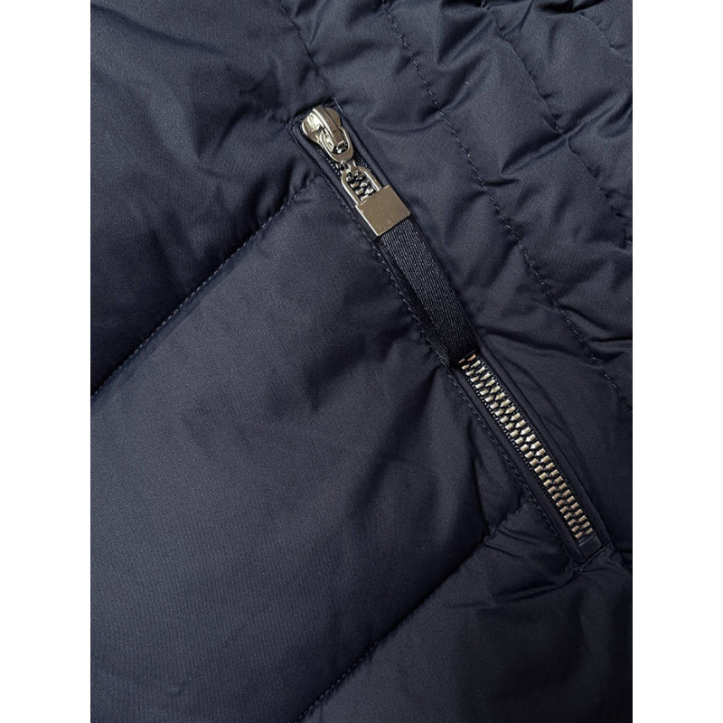 LONG QUILTED JACKET NAVY BLUE (7689) striukė