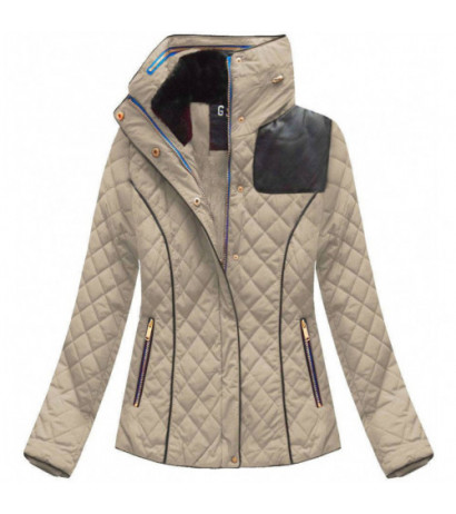 SHORT QUILTED JACKET BEIGE (WZ105) striukė