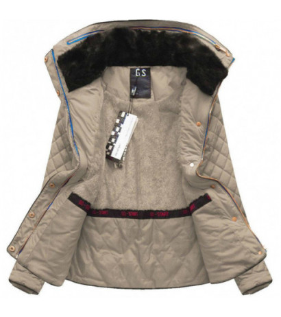 SHORT QUILTED JACKET BEIGE (WZ105) striukė