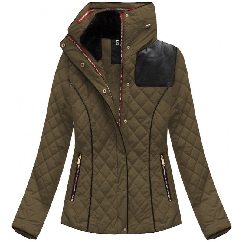 SHORT QUILTED JACKET BROWN (WZ105) striukė