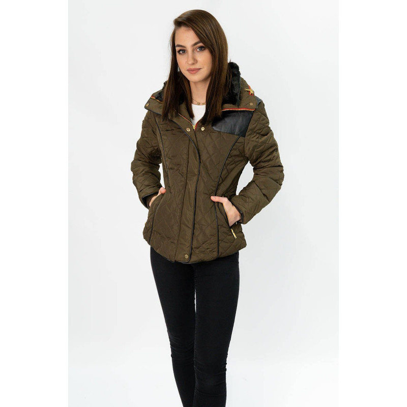 SHORT QUILTED JACKET BROWN (WZ105) striukė