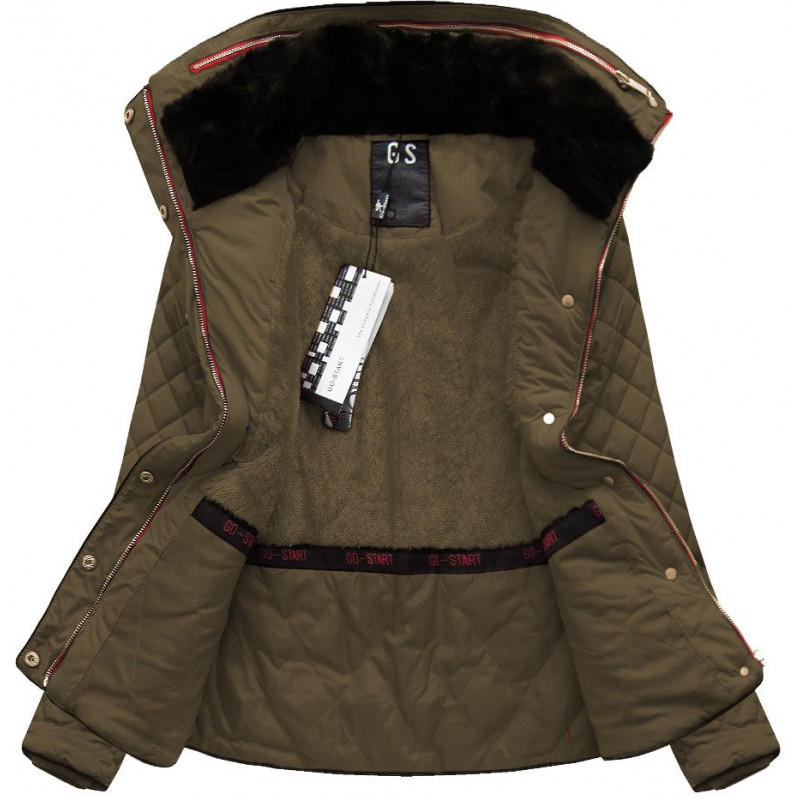 SHORT QUILTED JACKET BROWN (WZ105) striukė