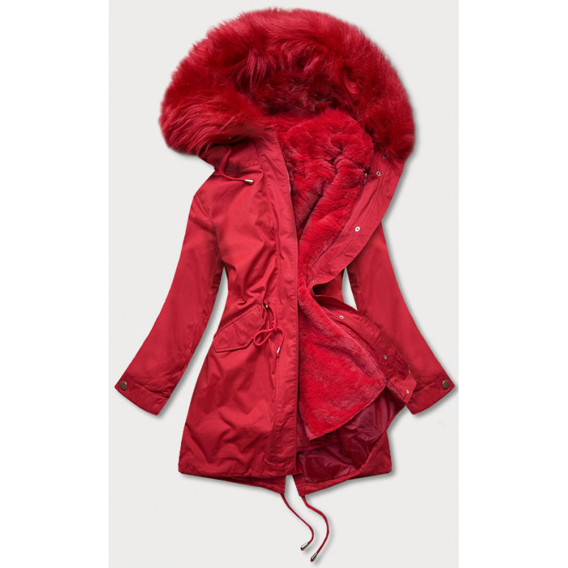 HOODED PARKA WITH LINER RED (7600) striukė