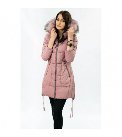 QUILTED HOODED JACKET VINTAGE PINK (7690) striukė