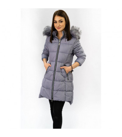 QUILTED HOODED JACKET LILAC (7702) striukė