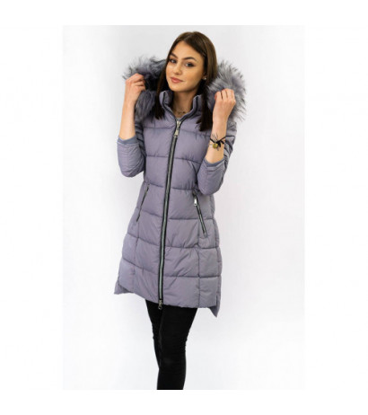 QUILTED HOODED JACKET LILAC (7702) striukė