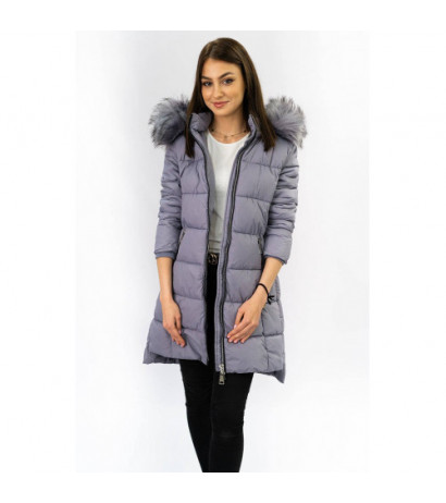 QUILTED HOODED JACKET LILAC (7702) striukė