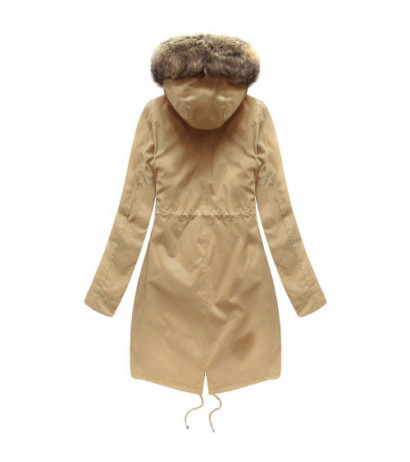 HOODED PARKA WITH LINER BEIGE (7626BIG) striukė