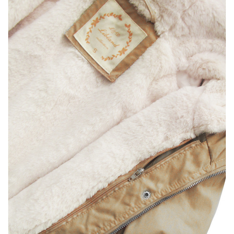 HOODED PARKA WITH LINER BEIGE (7626BIG) striukė