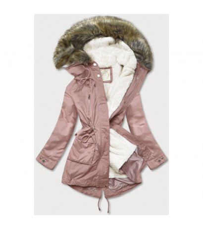 HOODED PARKA WITH LINER VINTAGE PINK (7619BIG) striukė