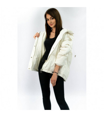 SHORT OVERSIZE JACKET WHITE (7113) striukė