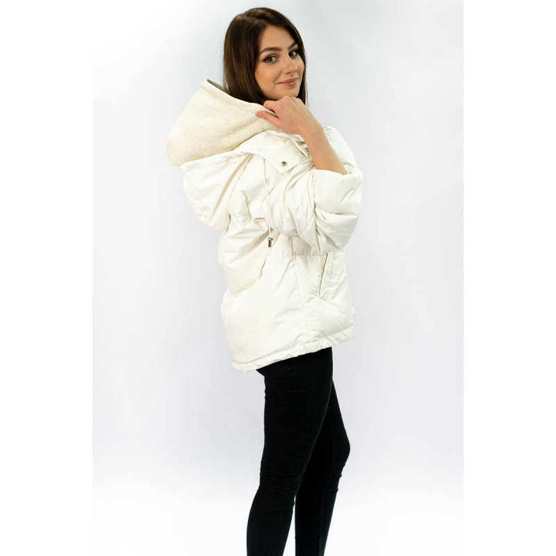 SHORT OVERSIZE JACKET WHITE (7113) striukė