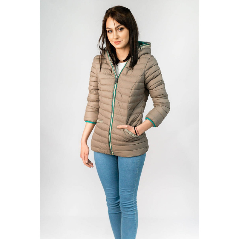 WARM HOODED JACKET COCOA (CX583W) striukė