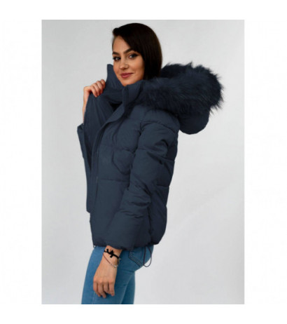 SHORT QUILTED NAVY JACKET (7694) striukė