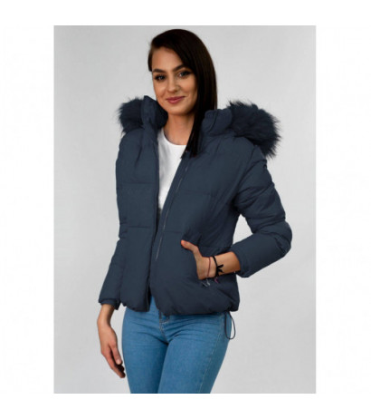 SHORT QUILTED NAVY JACKET (7694) striukė