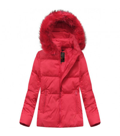 SHORT QUILTED RED JACKET (7694) striukė