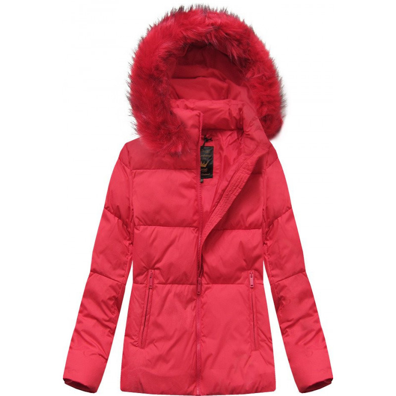 SHORT QUILTED RED JACKET (7694) striukė