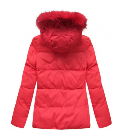 SHORT QUILTED RED JACKET (7694) striukė