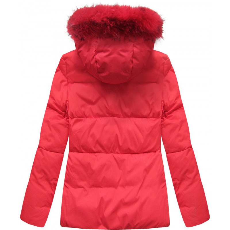 SHORT QUILTED RED JACKET (7694) striukė