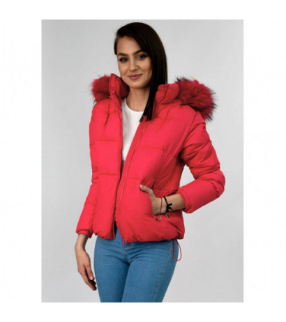 SHORT QUILTED RED JACKET (7694) striukė