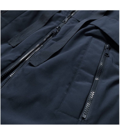 COMBINED MATERIAL JACKET NAVY BLUE (7708) striukė